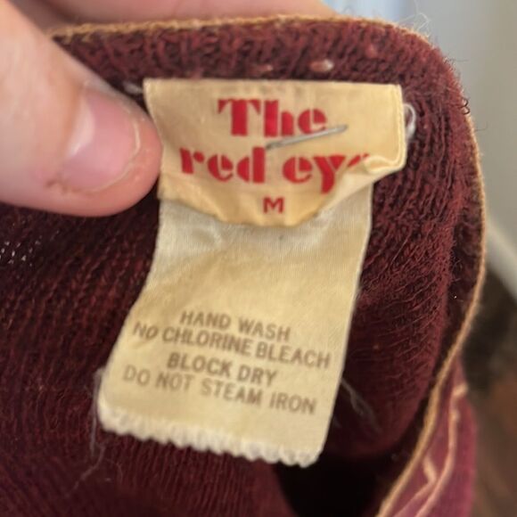 Vintage The Red Eye Southwestern Fringe Pullover Sweater Boho Casual Western - Picture 9 of 9